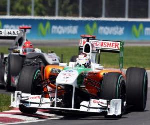 yapboz Sutil Adrian - Force India - 2010 Montreal